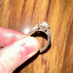 Kay Jewelers Silver Intricate Ring with Cathedral Setting